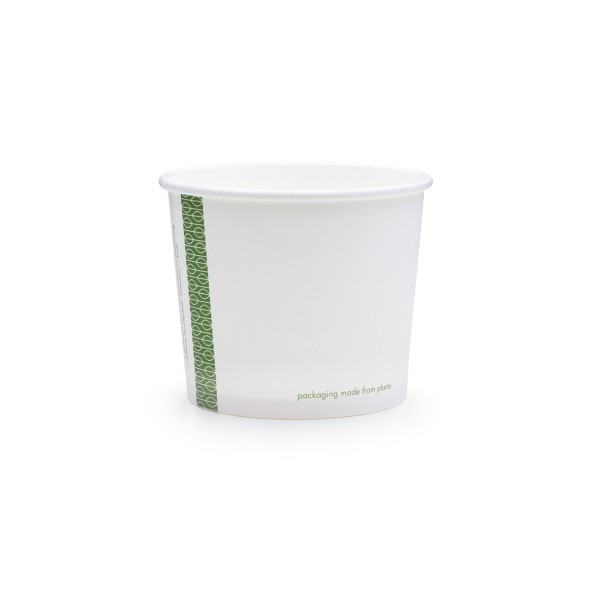 Pots carton blanc compostables 25/30 cl